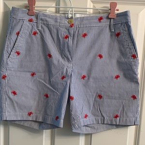 Talbots Blue/White Seersucker Shorts 6